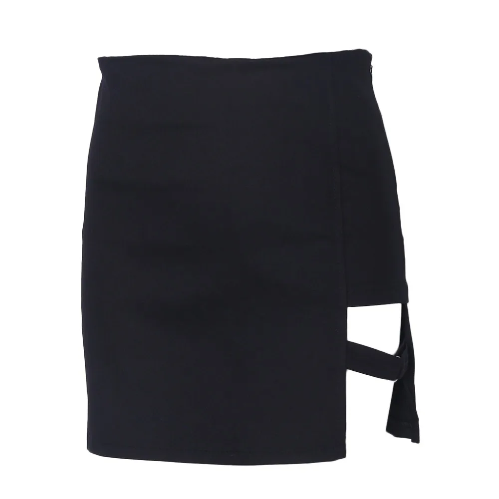 Korean Style Black Package Hip Skirts Gap Irregular Hem Pencil Micro Mini Skirt | Женская одежда