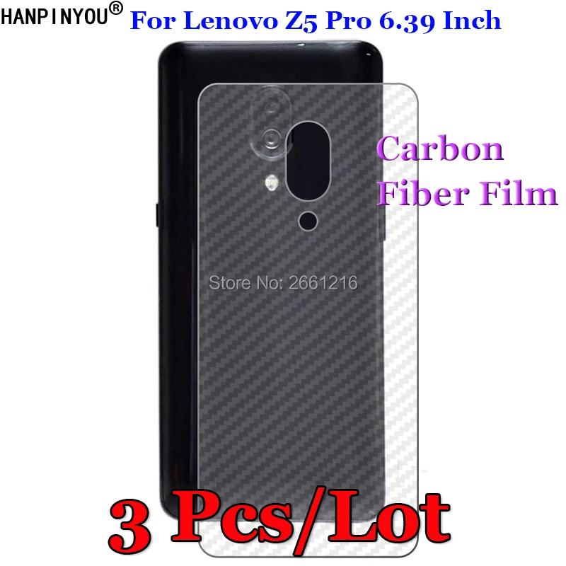 3 шт./партия для lenovo Z5 Pro Z5Pro 6,3" 3D нескользящий черный углерод волокно задняя пленка протектор экрана Защитная Наклейка