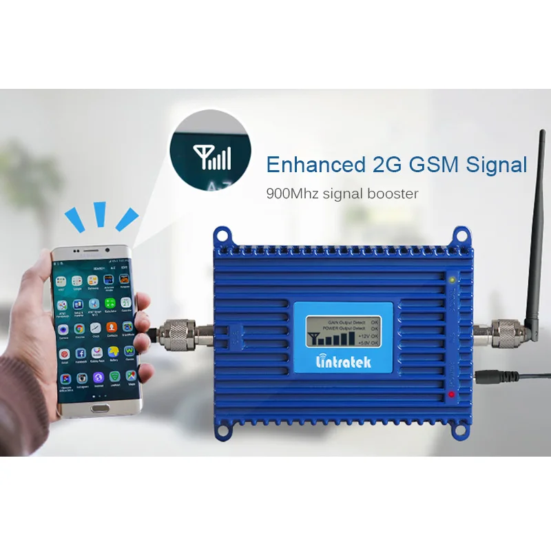 Lintratek усилитель сотовой связи gsm репитер 3g 900 мГц 2g бустер мобильный телефон