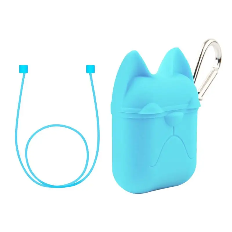Hiperdeal 2018 Silicone Bulldog Earphone Case Cover Pouch For Apple Airpods New + AirPods Strap Dropshipping July 26 | Электроника
