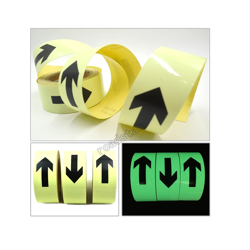 

5CM X 5M glow in the dark tape lasting 4 hours Luminous film for safety