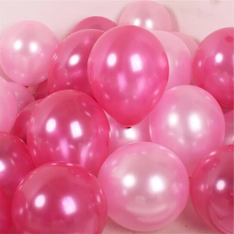 50pcs10 дюймов жемчужные латексные розовый клипсы для воздушных шаров