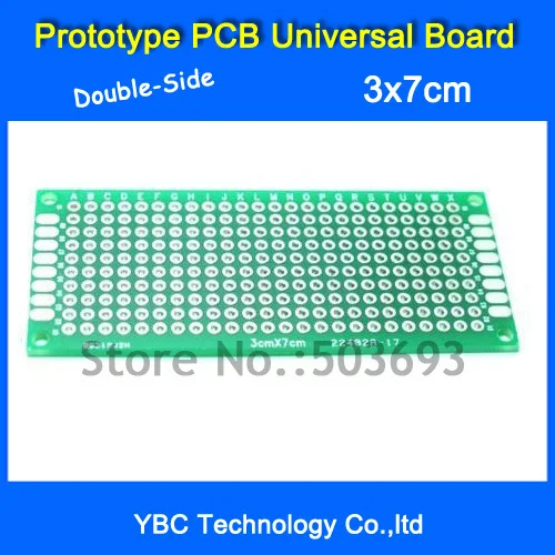 Бесплатная доставка 50 шт./лот 3x7 см двухсторонний медный Прототип PCB
