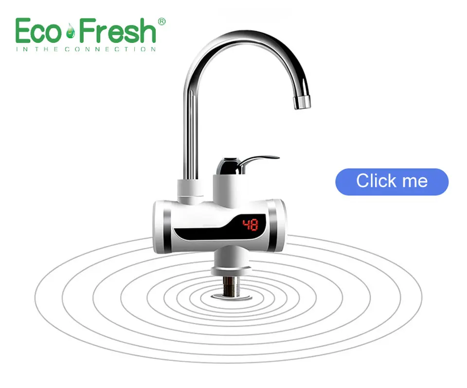 Ecofresh мгновенный нагреватель горячей воды кран Быстрый мгновенный термостат для водонагревателя 3000 Вт Электрический кран дисплей температуры