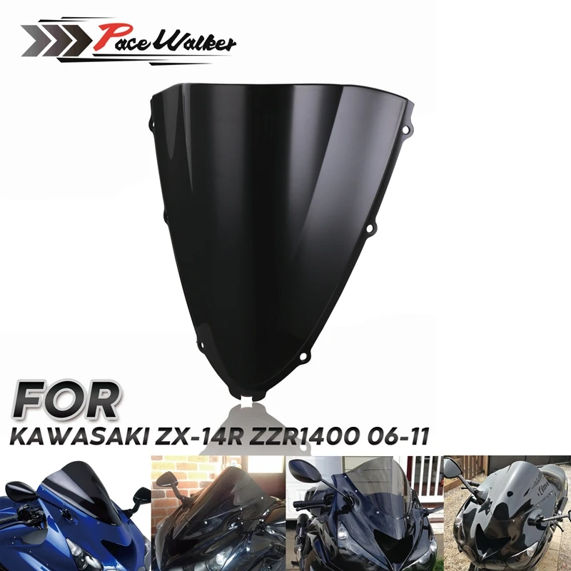 Мотоциклетное ветровое стекло дымчатое лобовое для черный Kawasaki Ninja ZX14R ZX-14R ZZR1400 ZZR