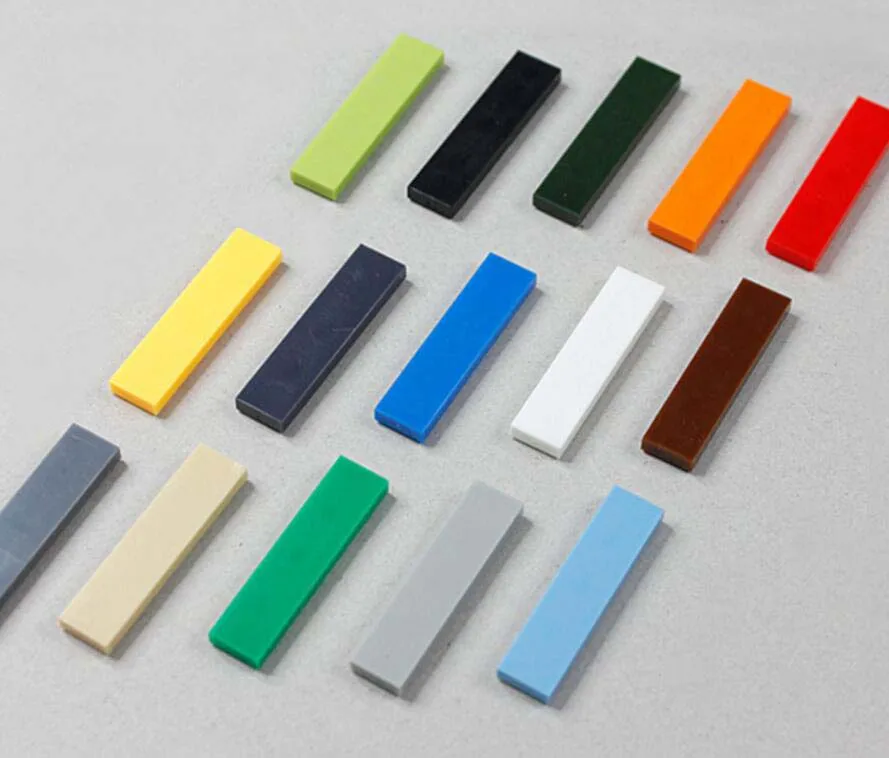 Детали для кирпича плоская плитка 1x4 DIY Блок игрушек совместимый с другими