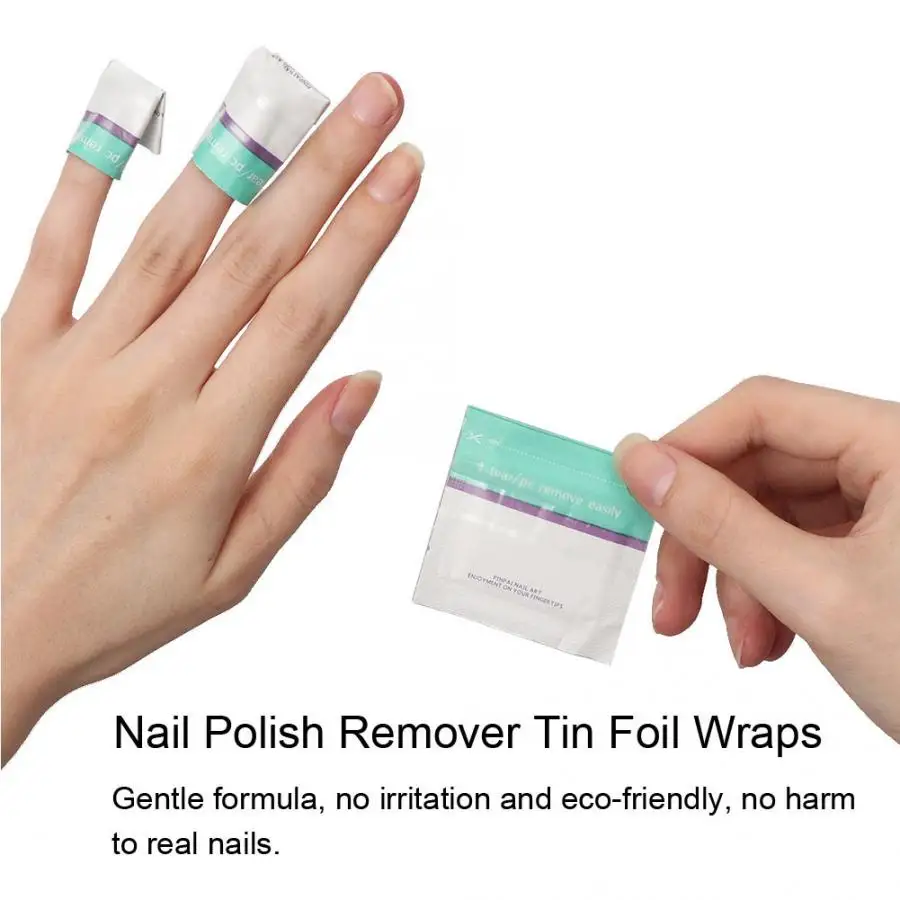 Лак для ногтей гель удаления 200 шт одноразовый лак олова обертка из фольги УФ