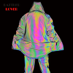 Светоотражающая куртка мужская, длинная яркая Повседневная ветровка, водонепроницаемая куртка в стиле панк, хип-хоп