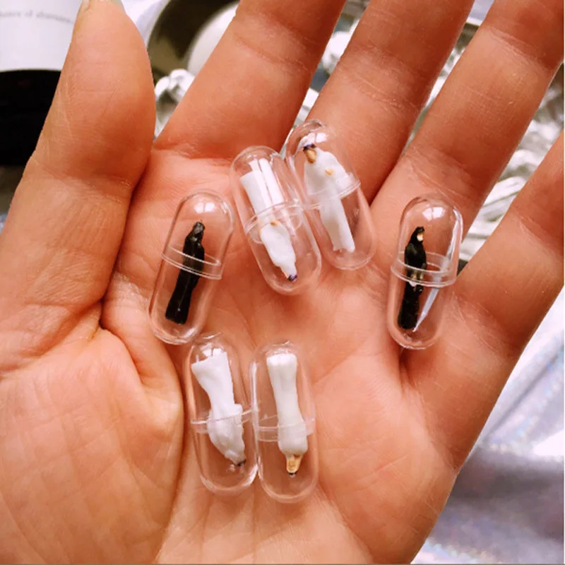 ABFP 10 шт./лот прозрачный корпус для капсул пластиковый контейнер таблеток Чехлы