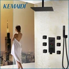 Смеситель для душа для ванны, с цифровым дисплеем, черный