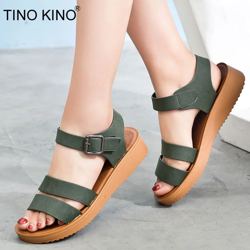 Новинка 2019 г. летние женские повседневные с пряжкой сандалии на платформе