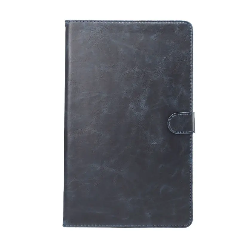 Чехол с узором Crazy Horse для samsung Galaxy Tab A A6 10,1 T580 T585, SM-T580, планшет, флип, умный чехол, оболочка+ стилус - Цвет: Dark blue