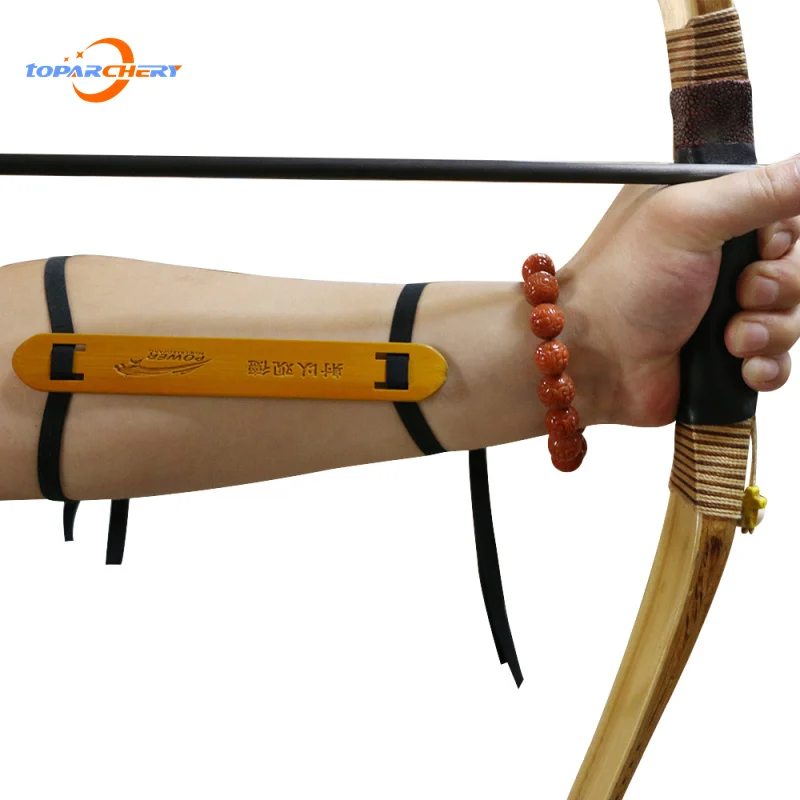 Регулируемый стрельба из лука 1 пара рука гвардии Детская безопасность Bamboo