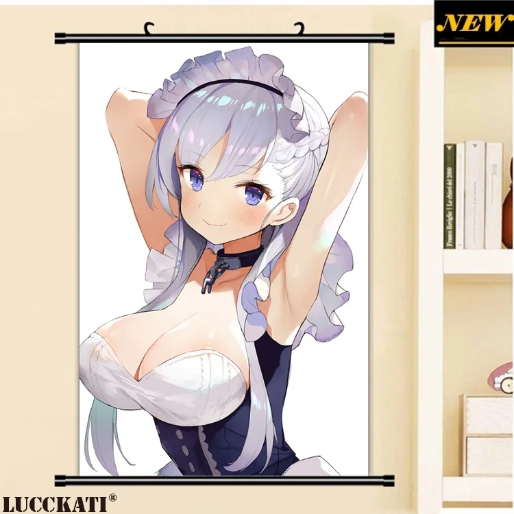 40X60 см Azur переулок Bilan Hangxian игра cameltoe Сексуальная лоли мультфильм аниме Настенная картина плакат прокрутки ткань холст живопись 25 - Цвет: U