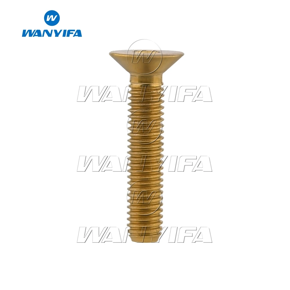 Wanyifa Titanium Bolt M5 x10 12 15 20 25mm Flat Countersunk Head Hex Socket Screw