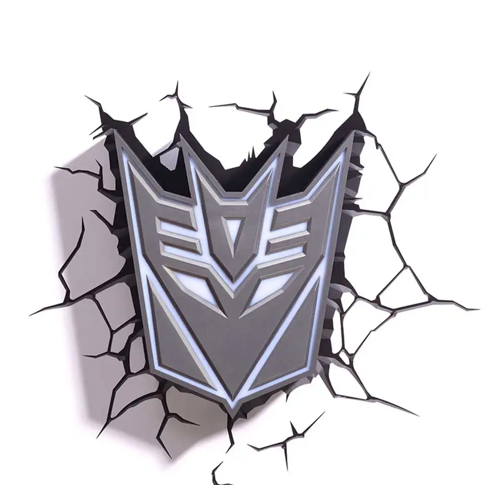 Autobots GuxenTransformer Autobots Decepticons 3D креативная лампа настроения изменение цвета ночник для детей в спальню Deco мальчиков рождественские подарки - Испускаемый цвет: Autobots