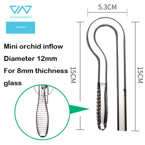 Mini orchid in 12mm VIV мини нано Лилия Орхидея пион реактивный поток из стекла трубы фильтр Аксессуар качество ada 9 мм 12 мм воды завод аквариум пейзаж - Цвет: Mini orchid in 12mm