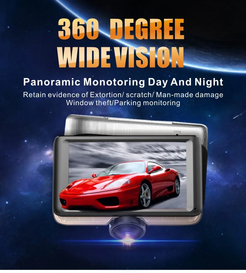 Панорамная камера 360 градусов для приборной панели Автомобильный