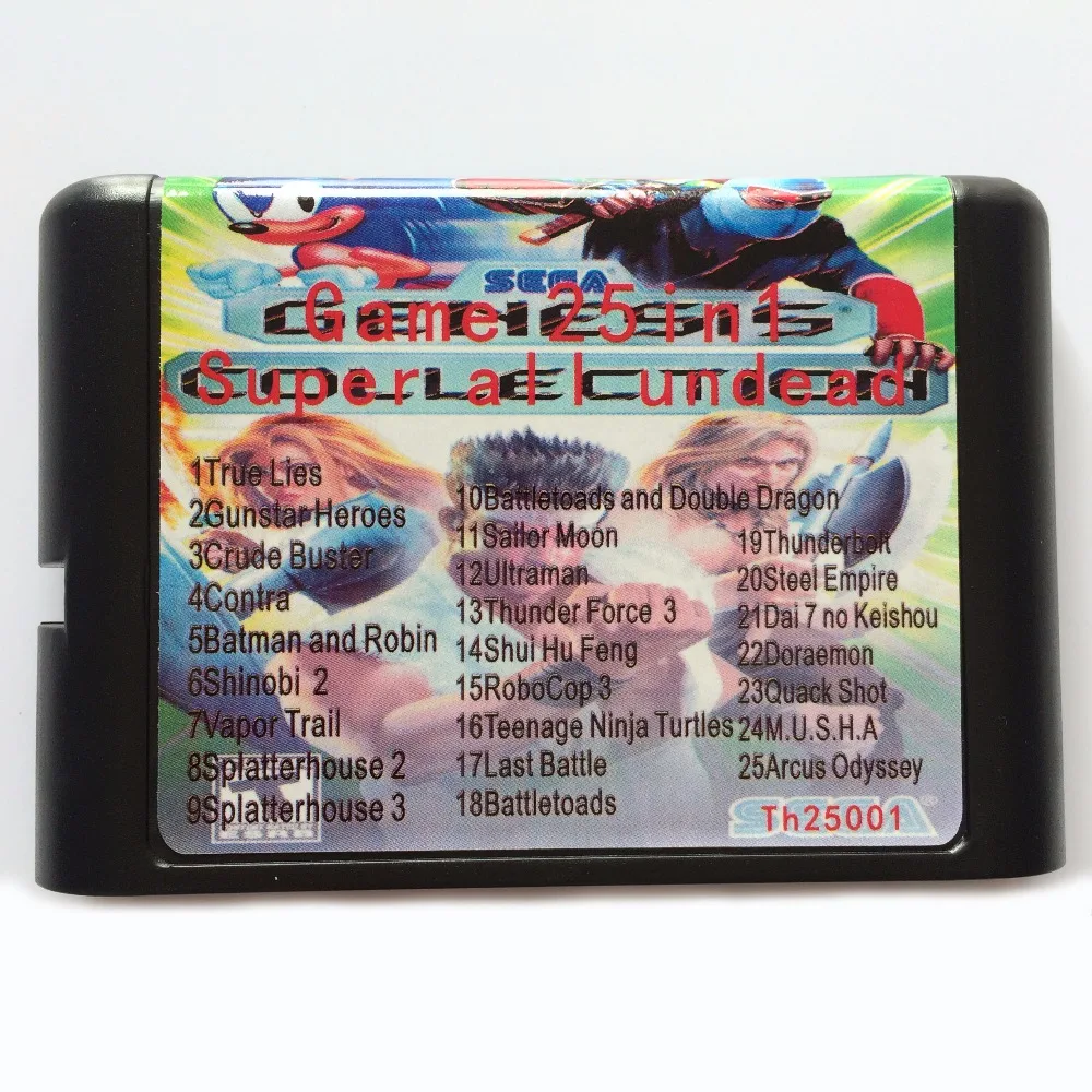Горячая Распродажа 25 в 1 карточная игра для 16 бит Sega игры Mega Drive / Genesis | Электроника