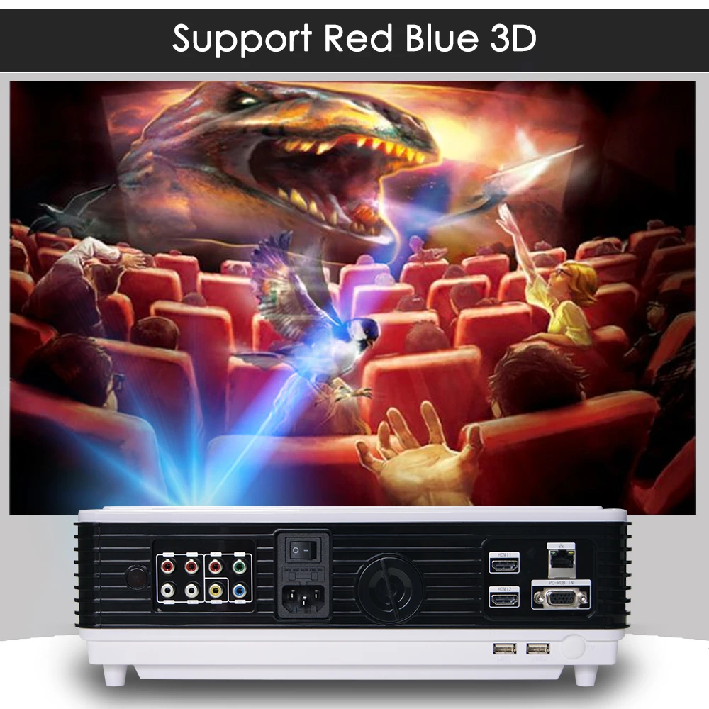 Светодиодный проектор Poner Saund 96 + Android Wi Fi HDMI USB Full HD 1080P для домашнего кинотеатра 3D с
