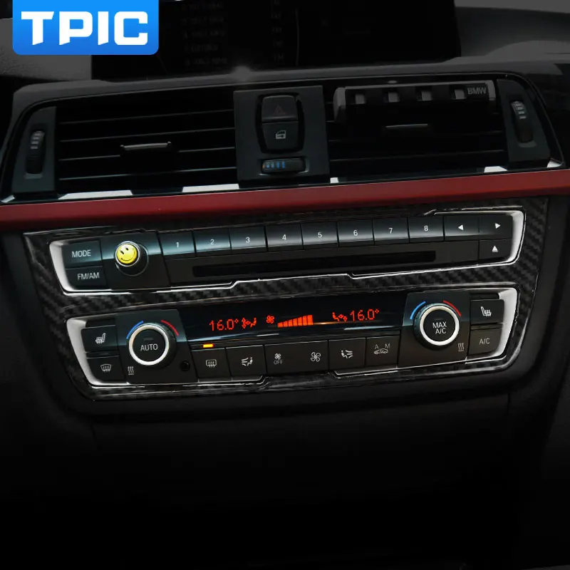TPIC отделка рамы из углеродного волокна для BMW F30 F34 2013 2016 кондиционер CD панель