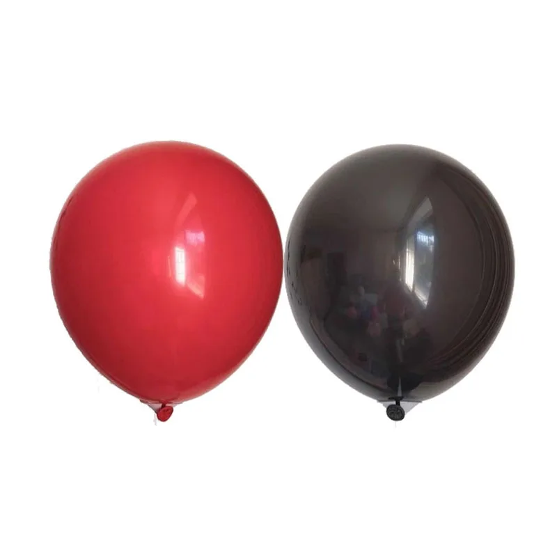 red black 18 шт 10 дюймов черный, красный белый латексные шары для взрослых День рождения украшения Детские игрушки Воздушные шары для свадьбы Обручение гелиевые шары - Цвет: red black