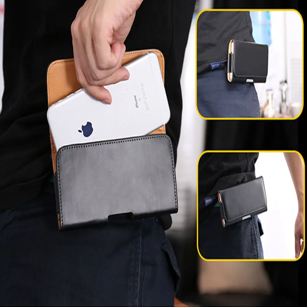 KISSCASE поясная кобура сумка для iPhone X XR XS Max 7 8 6s чехол Универсальный кожаный
