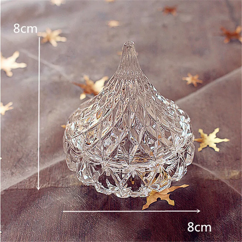 Маленькая стеклянная сахарница Милая Мини шкатулка для ювелирных изделий