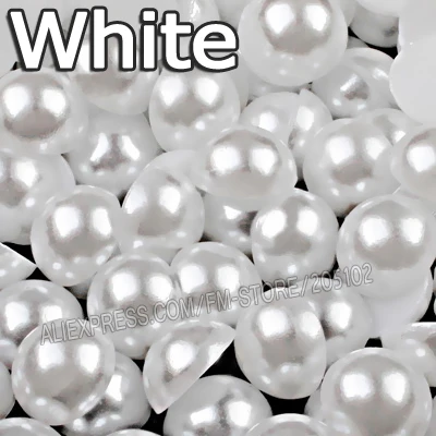 Полукруглые бусины с плоской спинкой 4 мм 1000 шт./лот смешанные цвета имитация