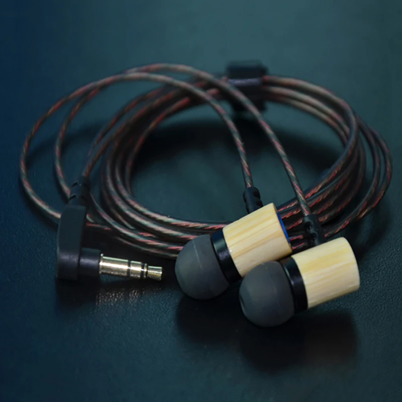 100% оригинал KZ ED7 бамбуковые наушники с эффектом дерева микрофоном 3 5 мм HD HiFi в ухо