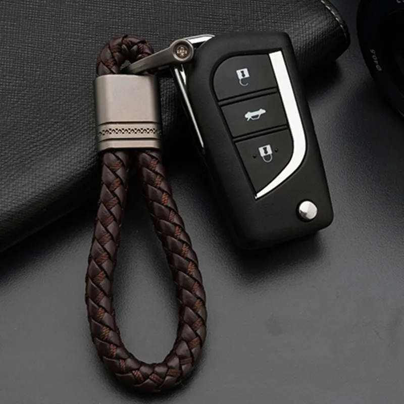 Кожаный Автомобильный брелок для ключей рельефный мотоцикла Toyota Ford Honda Audi a4 b5 trd BMW