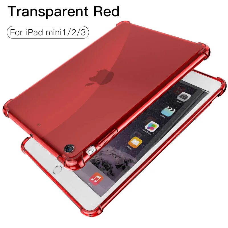 Mini 123 Red PZOZ чехол для нового iPad Pro чехол 9,7 Air mini 1 2 3 4 5 Силиконовый противоударный прозрачный ТПУ чехол для планшета - Цвет: Mini 123 Red