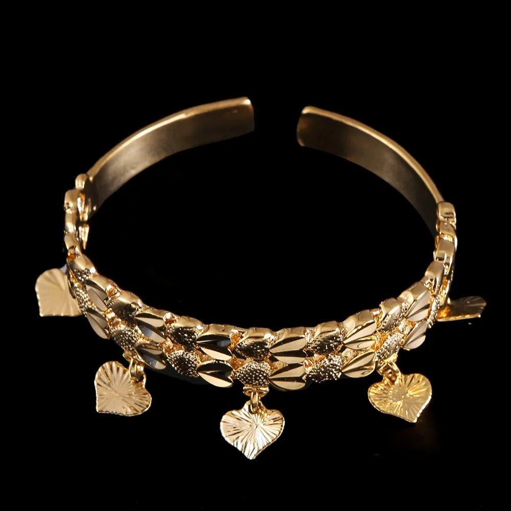 Kids Baby Boy Girl Jewelry Bangles Gold Color Kid Bangle &amp Bracelet Ethiopian Heart For Children | Украшения и аксессуары