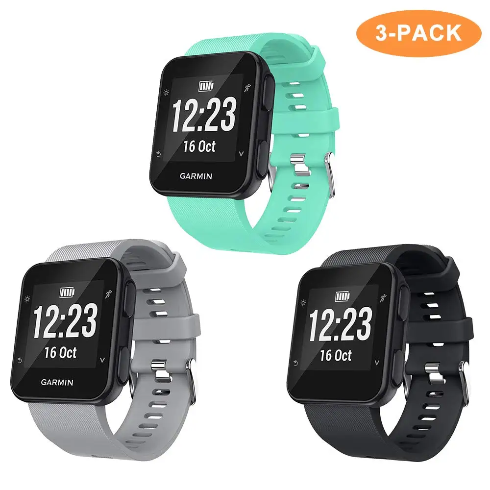 3 pack Ktab ремешок для часов Garmin Forerunner 35 мягкий силиконовый сменный ремешок для часов совместимый Garmin Forerunner 35 полос - Цвет: 3 pack