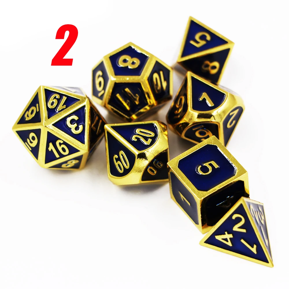 IMDG 7 шт./компл. креативная РПГ игра игральные кости многогранные металлические DND