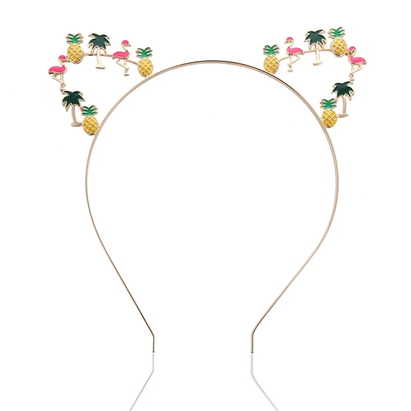 1 шт. Корона из сплава в виде фламинго и ананаса|Украшения своими руками для