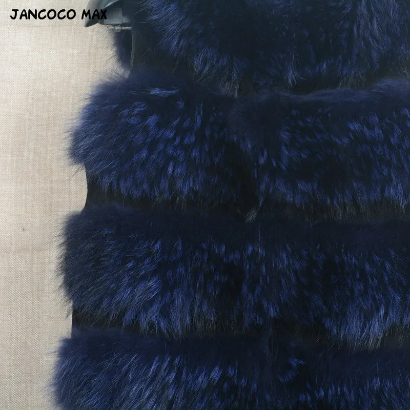 Jancoco Max 8 цветов жилет из натурального меха женский жилет из натурального меха енота длинный жилет Зимняя Новая модная куртка 1150L