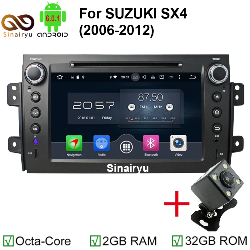2 ГБ Оперативная память Android 6.0 стерео для Suzuki SX4 Автомобильный DVD GPS Радио