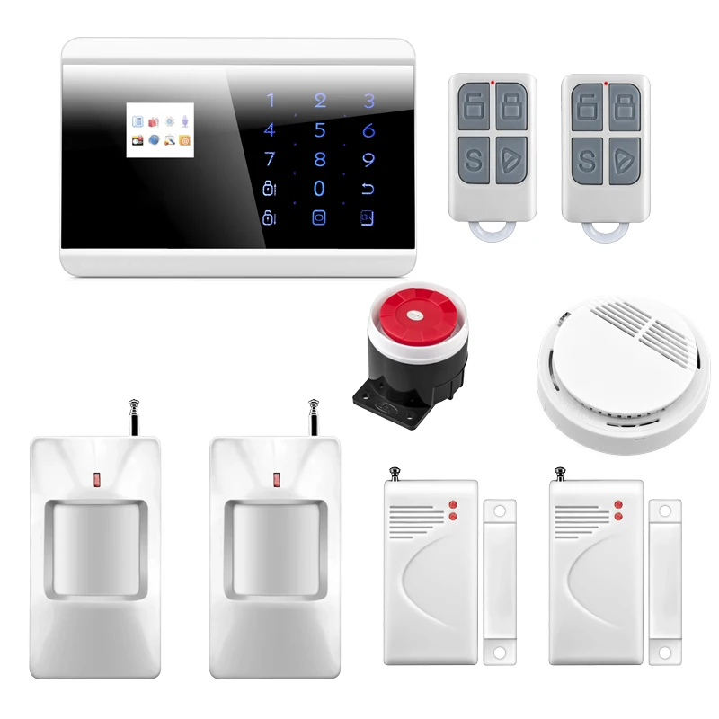 Wireless GSM PSTN Alarm System IOS/Android APP Control Home Burglar Security Protection Alarm System English/Russian voice