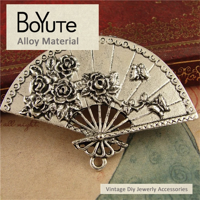 BoYuTe (20 шт./лот) 55*39 мм цинковый сплав античная бронза Посеребренная искусственная