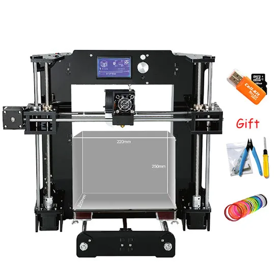 Дешевые Anet E10 A6 Impresora 3d принтер Высокая точность Reprap Prusa i3 3d принтер DIY комплект офф-лайн печати с 10 м PLA нити - Цвет: A6-10M