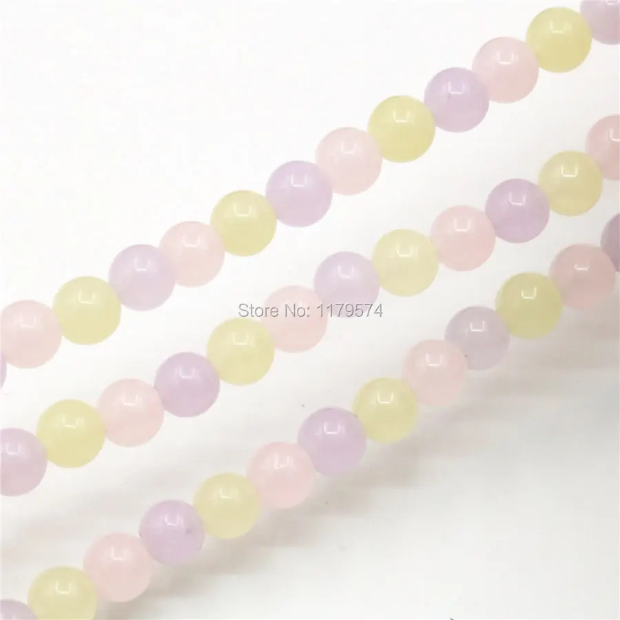 6mm 8mm 10mm Hot Sale Multicolor Tourmaline Chalcedony Crafts Loose DIY Round Stone Beads Jewelry Making Girls Christmas Gifts | Украшения