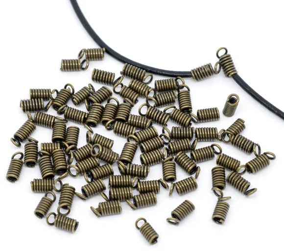 

DoreenBeads 200 Bronze Tone Coil End Crimp Fasteners 8x4mm (B10884), yiwu