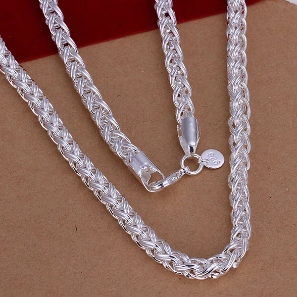 

6MM 20inch New Arrival, Silver Fashion Jewelry ,925 Sterling Silver Necklace , Men Necklace, Wholesale Men's Jewelry Gifts