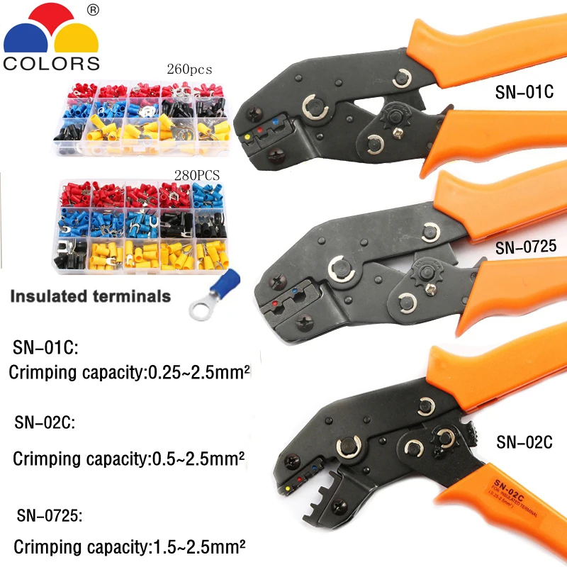 Инструмент для обжима, Обжимные Щипцы 0,25-2, 5 мм2