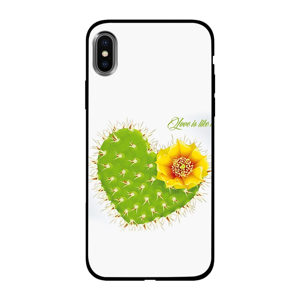 Красивый кактус граффити искусство Мягкий ТПУ чехол для Apple iPhone 6 6S 7 8 Plus 5 5S SE X XS MAX