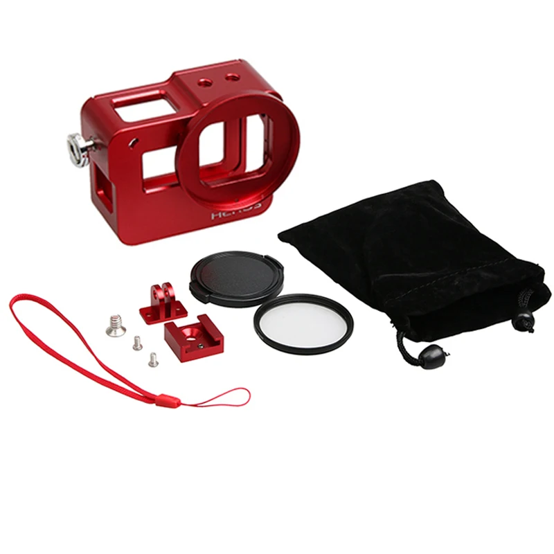 Новый Алюминиевый металлический защитный чехол с ЧПУ кейс для обуви 52 мм UV Gopro Hero 5