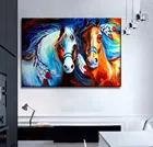 Стены дома декоративная картина цельнокроеное платье художественный абстрактная картина маслом с лошадью постер животного Современный Высокое качество Печать на холсте Тип