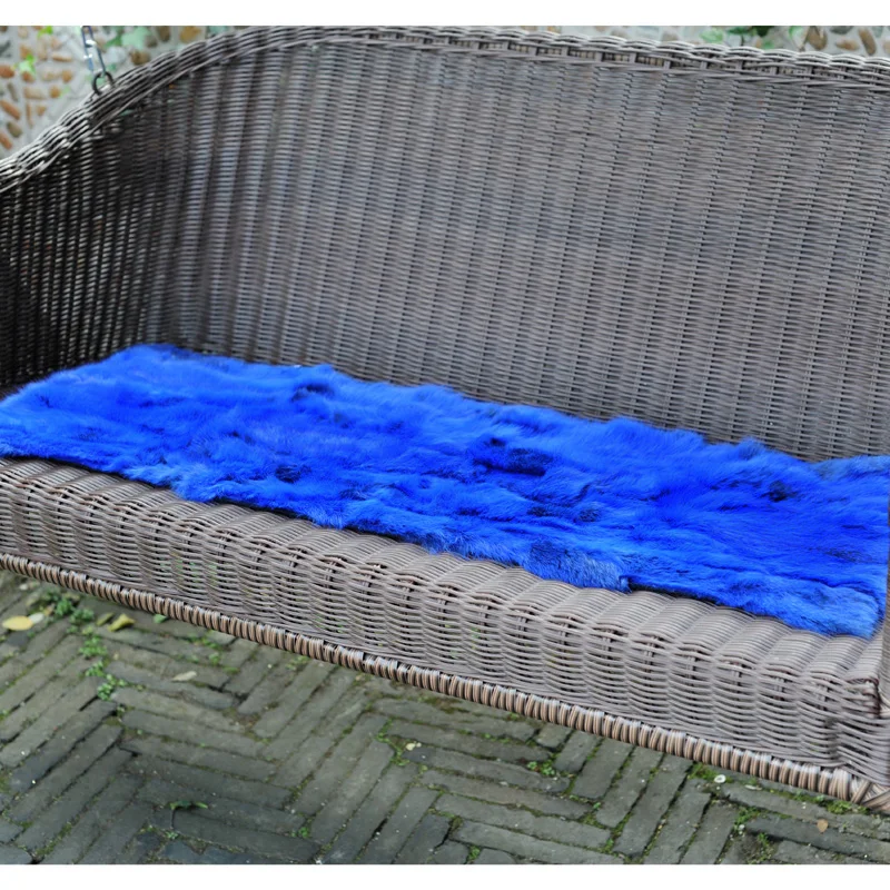 Offerte CX-D-18N Formato Su Misura Piccolo Fur Rimessa Laterale Coperta Asciugamano Letto Reale Della Pelliccia Del Coniglio Della Sirena Coperta Biancheria Da Letto Decorativi Divano Copertura