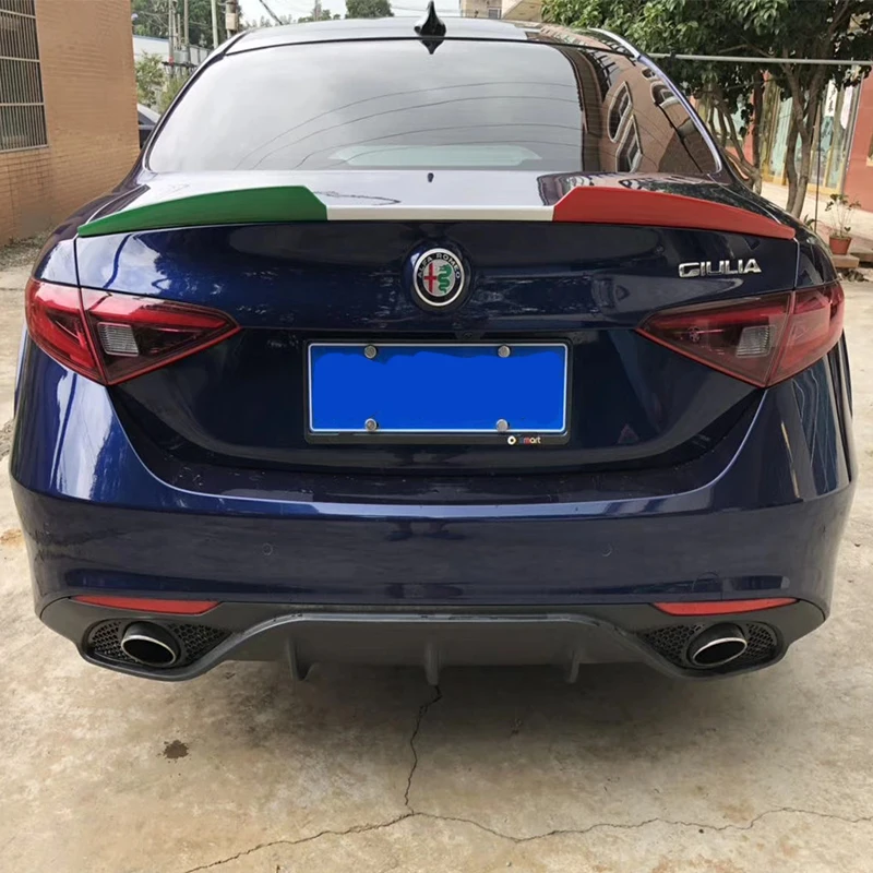 Высокое качество Зеленый Белый Красный цвет abs-спойлеры для Alfa Romeo Giulia крылья спойлер Quadrifoglio стиль